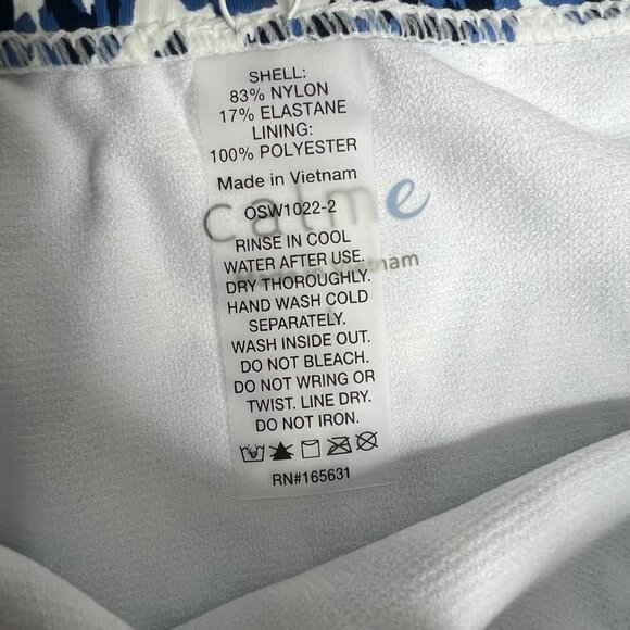 NWT Calme By Johnny Was Blue Tiger String Bikini Swim Bottom Leopard Large - Picture 6 of 10